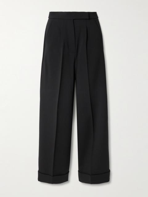 Max Mara Pleated Wool-blend Wide-leg Pants