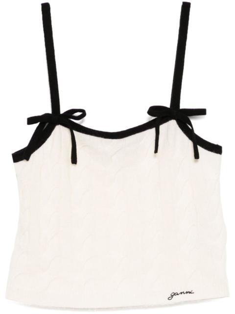 GANNI bow detailing vest