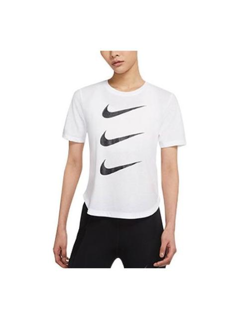 Nike (WMNS) Nike Run Division Three Hook Reflective Logo Running T-Shirt White DC4324-100
