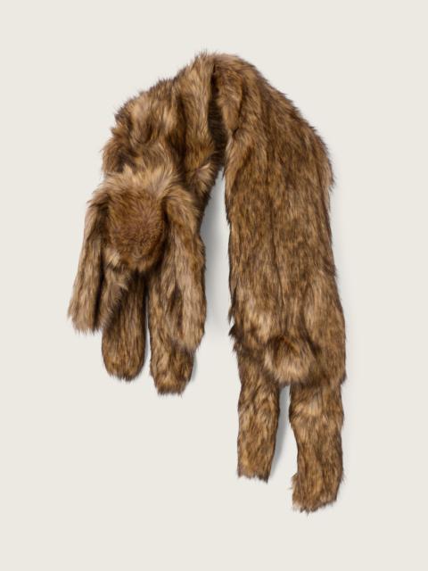 Simone Rocha Long Faux Fur Hare Scarf
