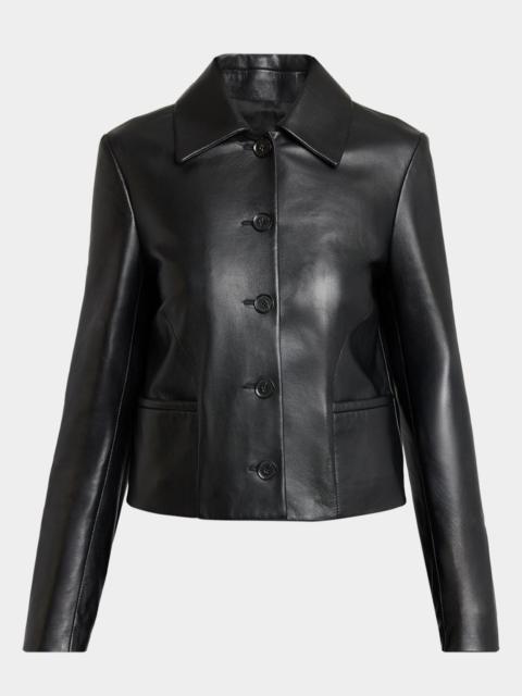 Proenza Schouler Kenza Leather Single-Breasted Jacket