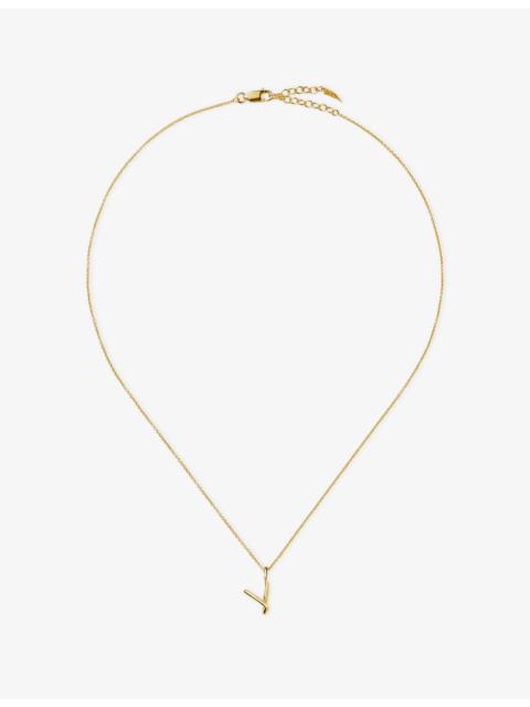 MISSOMA Curly Molten Mini Initial V 18ct Gold Vermeil Necklace