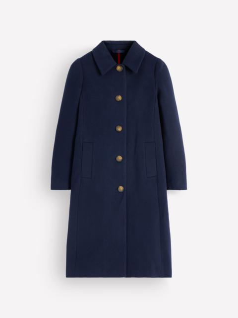 BODEN Aylesford Longline Coat-Navy