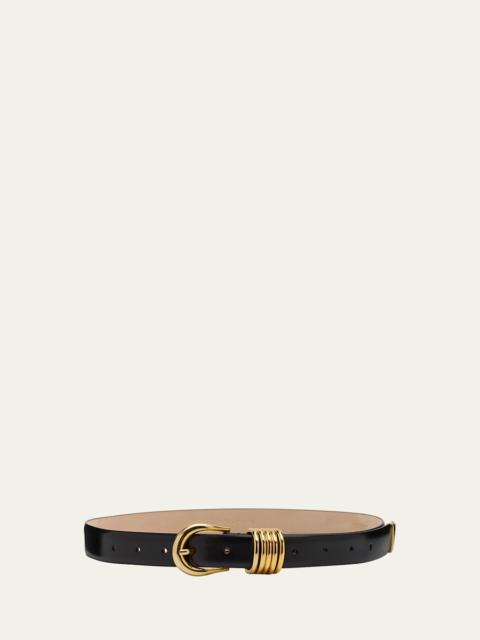 DÉHANCHE Hollyhock Triple Wrap Calf Leather Medium Belt