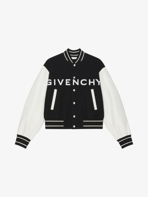 GIVENCHY VARSITY JACKET IN WOOL AND LEATHER