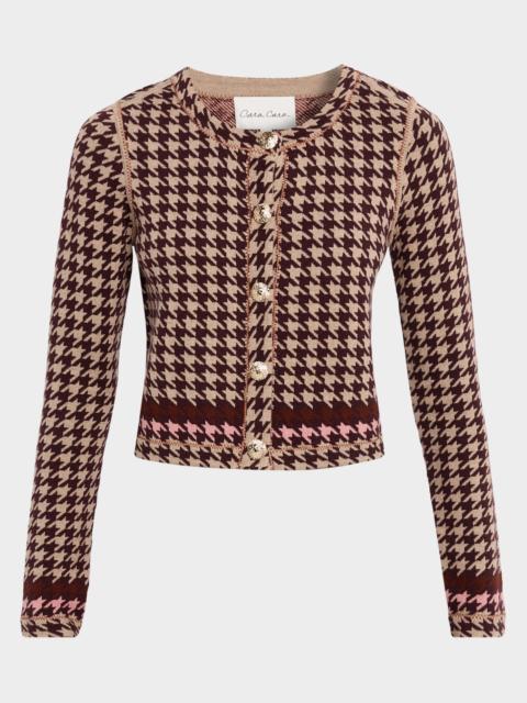 Cara Cara Wanda Houndstooth Knit Cardigan