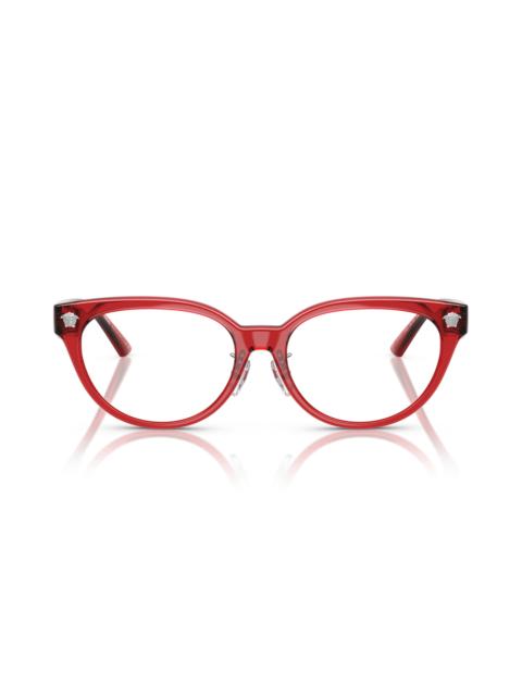 VERSACE Versace 54mm Pillow Optical Glasses in Trans Red