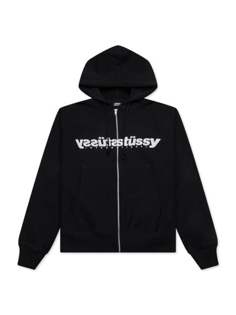 Stüssy MIRROR ZIP HOODIE - BLACK