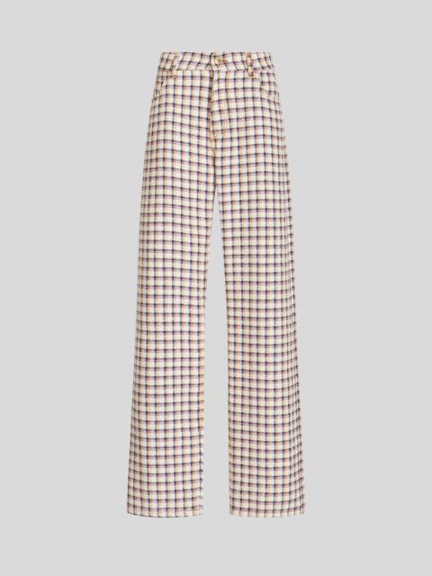 Etro CHECK JACQUARD TROUSERS