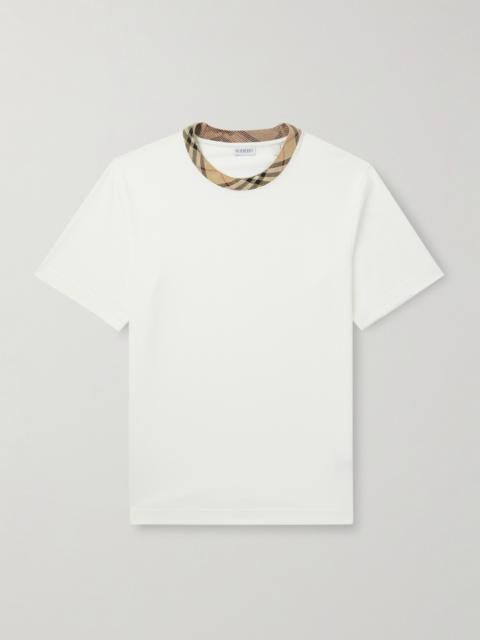 Burberry Checked Cotton-Jersey T-Shirt