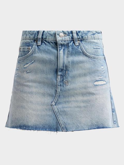Ksubi Higher Than Heaven Manhattan Denim Mini Skirt