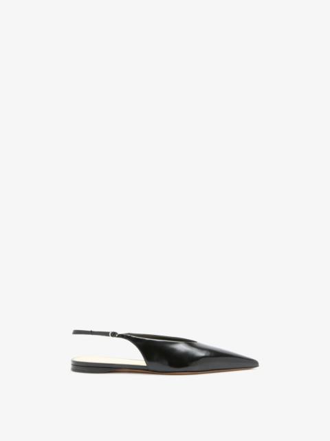 Proenza Schouler Slash Flat Slingbacks in Spazzolato Leather