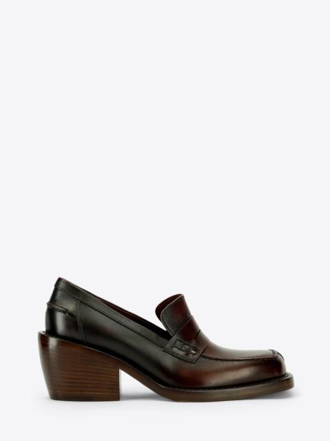 Dries Van Noten HEELED LEATHER LOAFERS