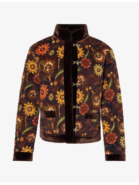 SIEDRÉS Donna Floral-Print Corduroy Jacket
