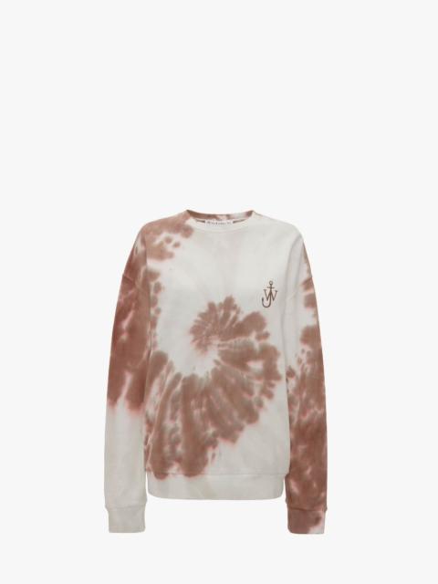 JW Anderson TIE -DYE SWEATSHIRT WITH CAT PRINT