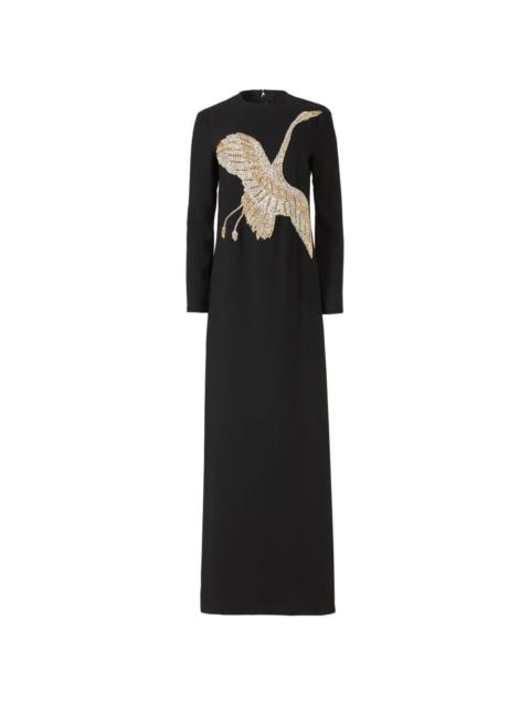 COSTARELLOS Nadine beaded-applique maxi dress