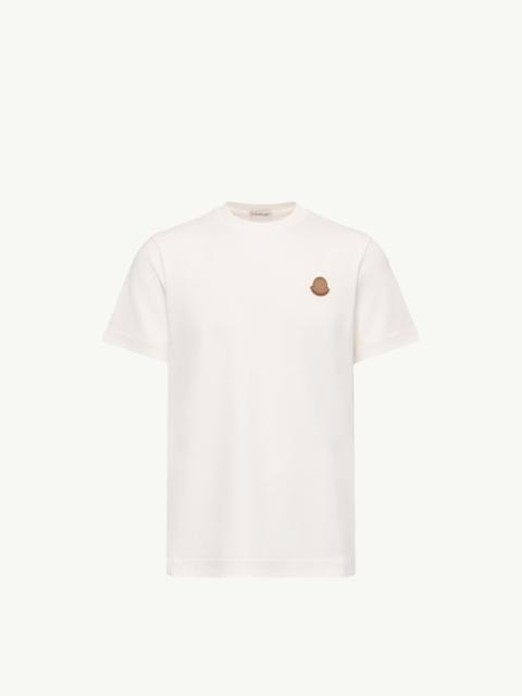 Moncler Double Leather Logo Cotton T-Shirt