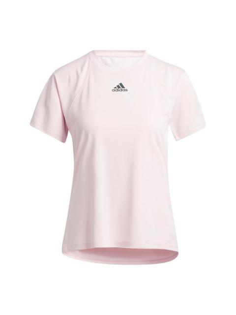 adidas (WMNS) adidas Heatrdy Focus T Intense Training Sports Short Sleeve T-shirt Pink H20746