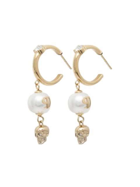 PHILIPP PLEIN skull-charm hoop earrings