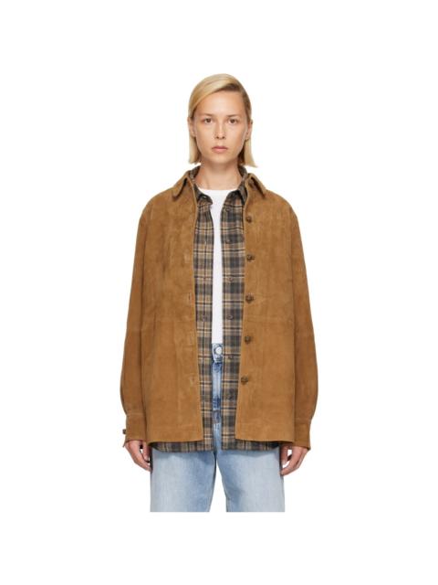 RÓHE Brown Suede Pankou Overshirt