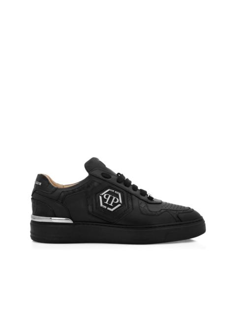 PHILIPP PLEIN crocodile-embossed logo sneakers