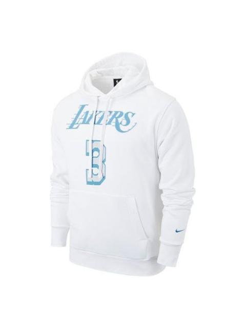 Nike Nike NBA CE Los Angeles Lakers Davis No. 3 Casual Sports hooded Pullover White CV2606-101