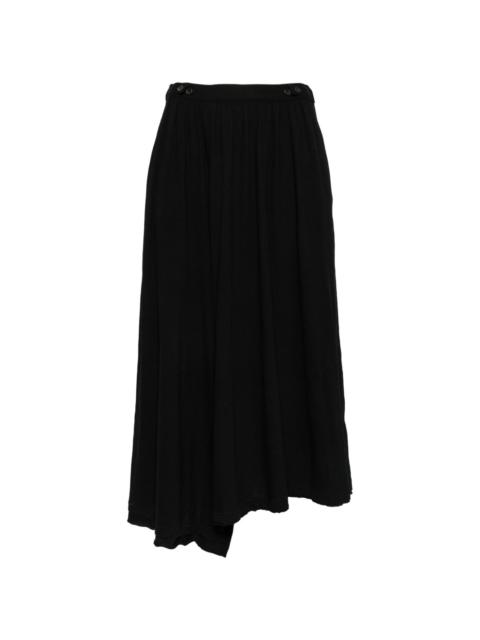 Yohji Yamamoto asymmetric cotton trousers