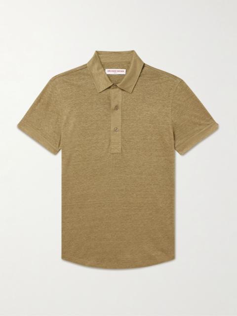 ORLEBAR BROWN Sebastian Linen-Jersey Polo Shirt Green