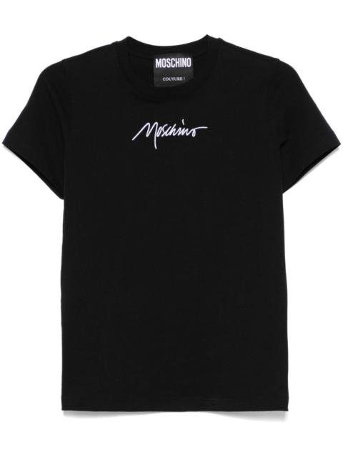 Moschino logo-embroidered T-shirt