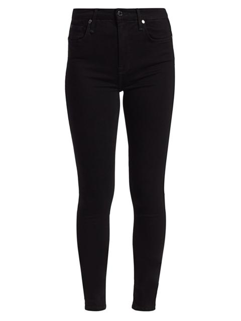 7 For All Mankind Women's The High-Rise Skinny Slim Illusion Jeans - Black Rinse