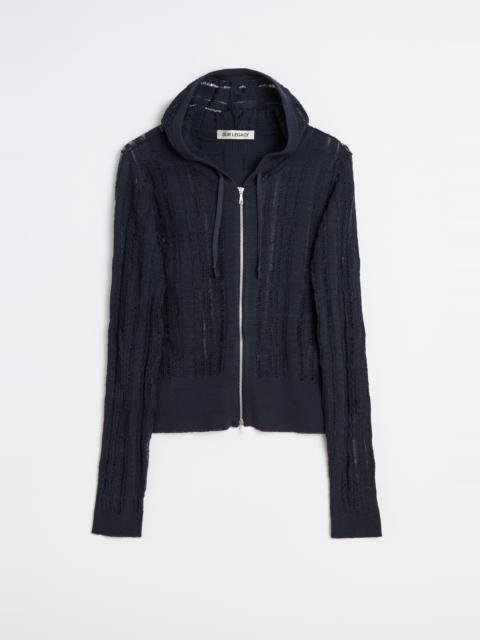 Our Legacy Compact Hood Washed Navy Tech Cotton