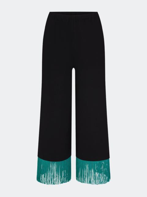 SIMONMILLER Nella Fringe Pant In Black/Teal