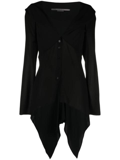 Stella McCartney asymmetric-hem silk cardigan