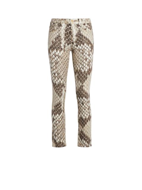 Roberto Cavalli Python print jeans