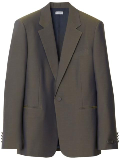 Burberry iridescent-effect wool blazer