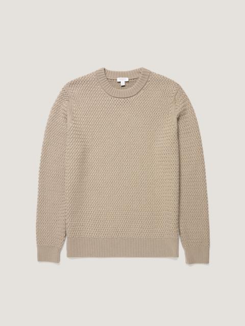 Sunspel Merino Wool Basketweave Jumper
