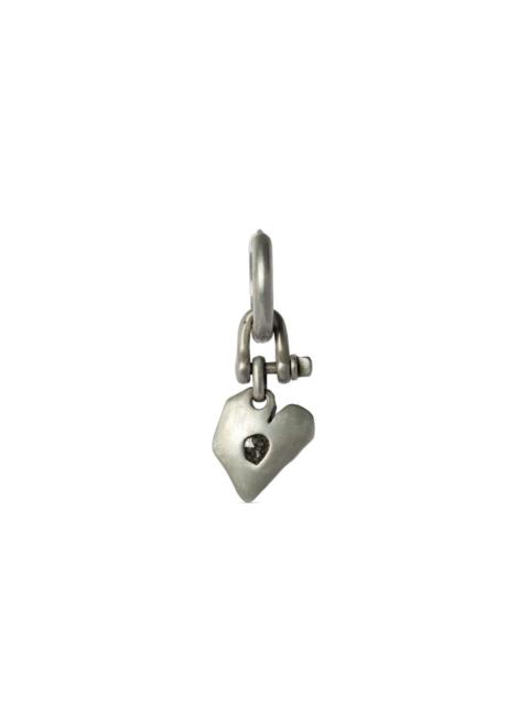 Parts of Four Jazz's Solid Heart sterling silver and diamond drop earring