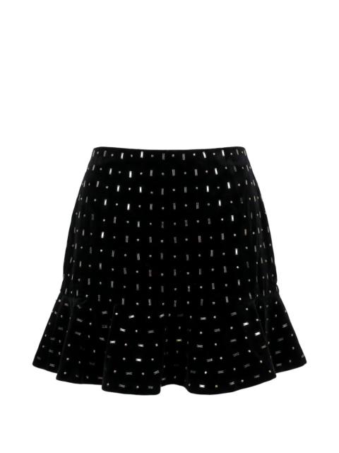 Valentino crystal-embellished ruffled skirt