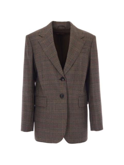Max Mara check-pattern wool blazer