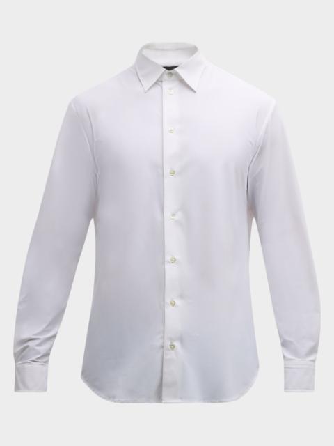 EMPORIO ARMANI Men's Interlock Jersey Stretch Sport Shirt
