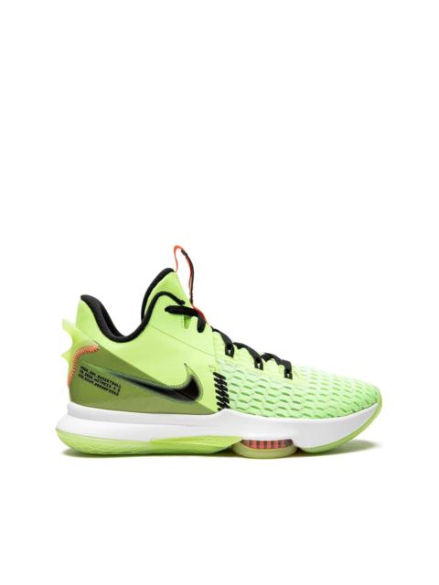 LeBron Witness V "Lime Glow" sneakers