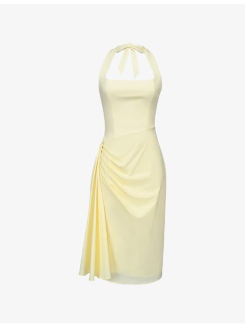 House of CB Tallulah Halterneck Cotton Midi Dress