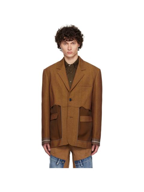 Andersson Bell Brown Inside Out Sheer Blazer