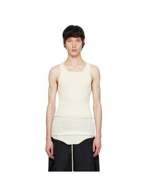 Off-White Ribbed Tank Top