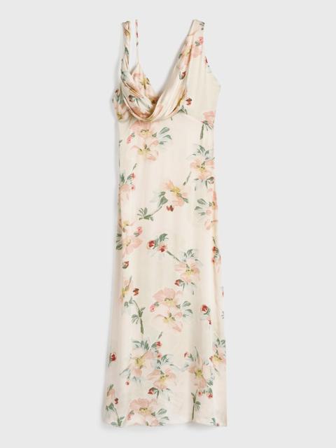 Twist drape dress washed floral