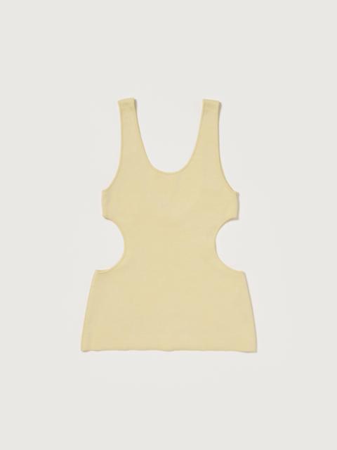 AURALEE DOUBLE FACED SILK COTTON KNIT LONG TANK