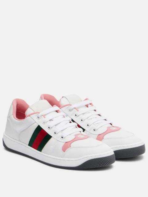 GUCCI Screener leather-trimmed sneakers