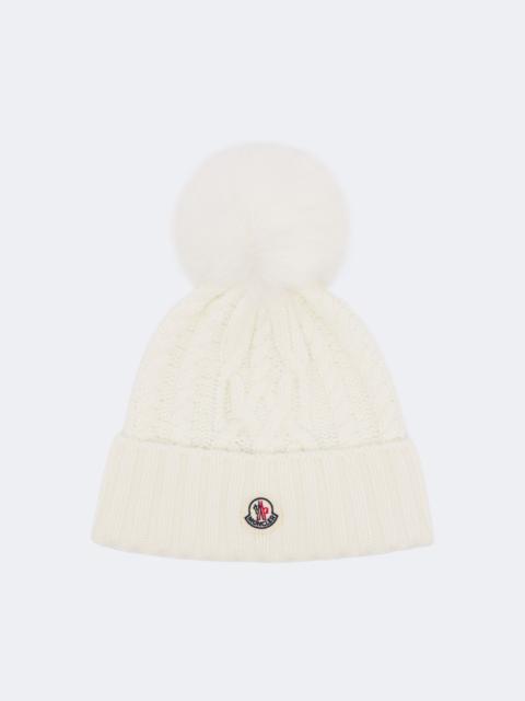 Moncler Logo cable-knit wool and cashmere beanie