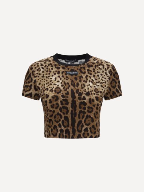 Dolce & Gabbana Leopard-print cropped T-shirt