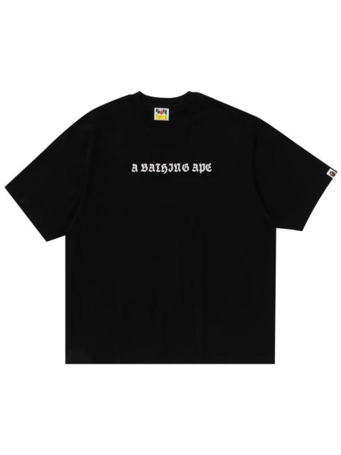 BAPE Gothic Logo Relaxed Fit Tee 'Black'